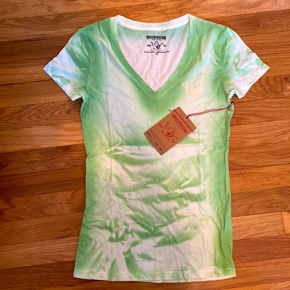 Tie Dye Green short sleeve shirt